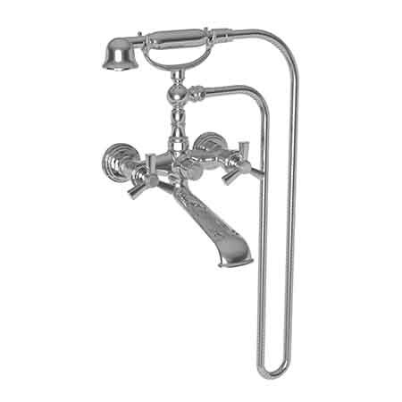Newport Brass Exposed Tub and Hand Shower Set, 2, Wall, Polished Chrome 1600-4282-26